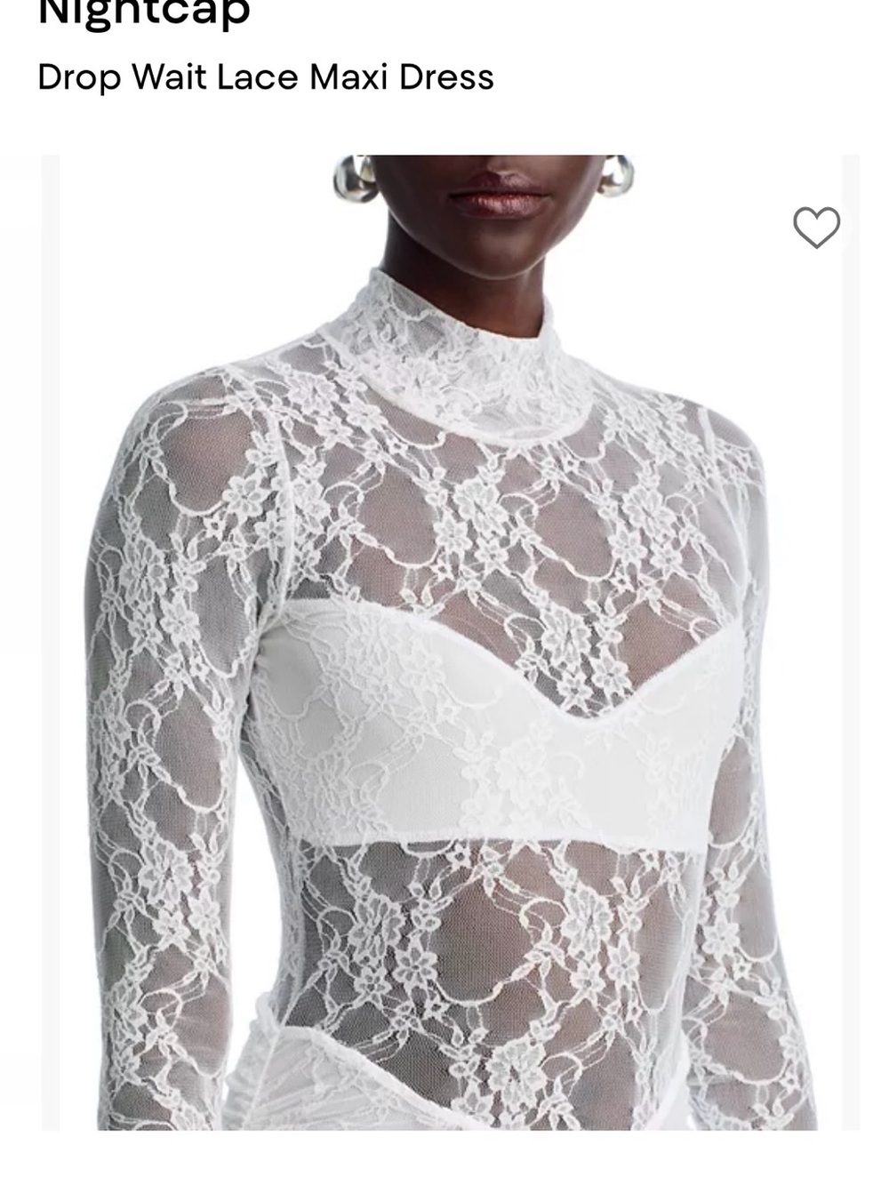 Nightcap White Lace Drop-Waist Maxi Dress - Picture 3 of 4